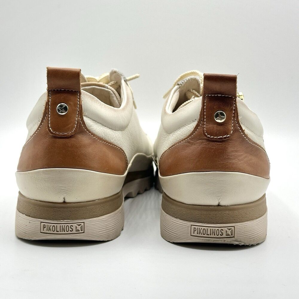 Pikolinos Vigo Zip Up Lace Up Leather Oxford Sneakers in Nata Size 42 EU / US 11 - Picture 9 of 14